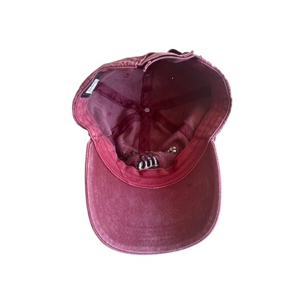 Smoky Mtns Embroidered Bear Claw Cap Red Adjustable Baseball Hat - Picture 4 of 4